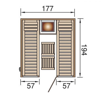 Weka Elementsauna Kaarina 2 mit Fronteinstieg