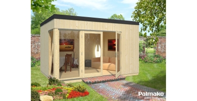 Palmako Holz-Gartenhaus Solveig 13,6 Natur 452 cm x 330 cm