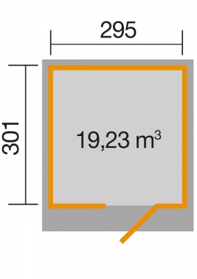 Weka Gartenhaus Designhaus wekaLine 171 mit extra hoher Tür - 28 mm Grösse 2