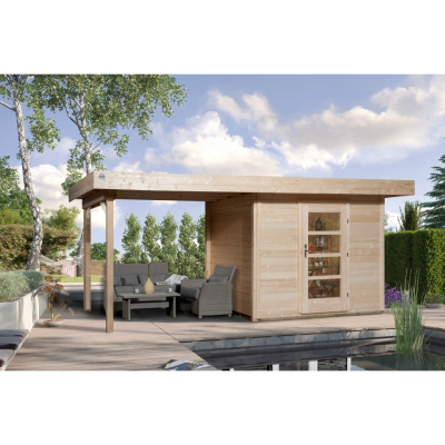 Weka 28 mm Designhaus 172 B inkl. 300 cm Anbau in 2 Grössen