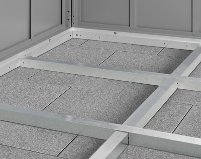 Finnhaus Wolff Rahmenunterkonstruktion Aluminium für Fussboden für Gartenhaus Frey 2411 - silber
