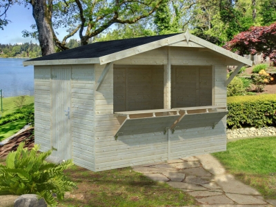 Palmako Marktstand/Verkaufsstand Stella 8,2 m² 16 mm naturbelassen