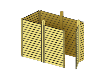 Abstellraum C4 378x317cm für Durchfahrtsbreite bis 355cm