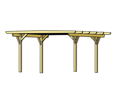 Skanholz Design-Doppel-Carport Odenwald 640 x 541cm