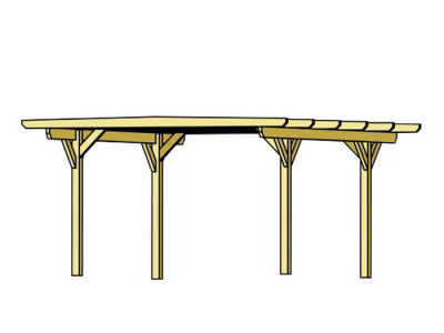 Skanholz Design-Doppel-Carport Odenwald 640 x 648 cm