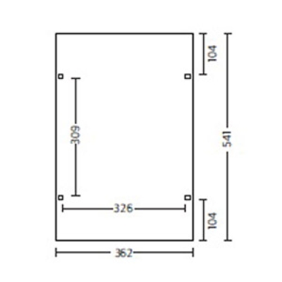 Skanholz Design-Einzel-Carport Westerwald B362 x T541cm