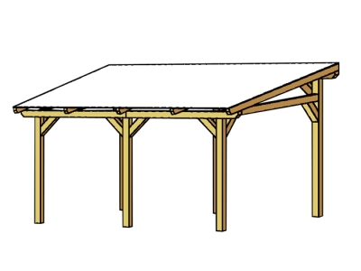 Terrassenüberdachung Sienna  freistehend Leimholz B434 x T400cm