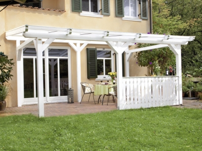 Terrassenüberdachung Sienna  freistehend Leimholz B434 x T400cm