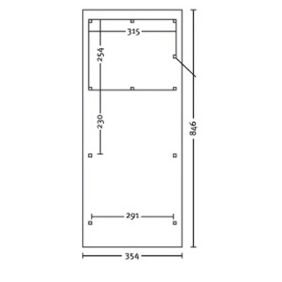 Skanholz Leimholz-Einzel-Carport Emsland 354 x846cm mit Abstellraum
