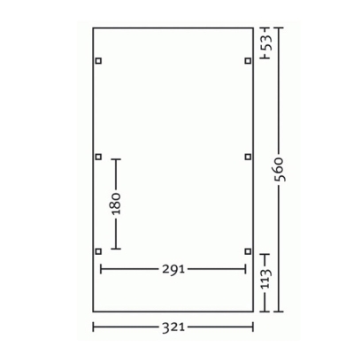 Skanholz Pultdach-Einzel-Carport ca. B:321 x T:560cm