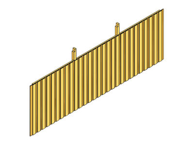 Rückwand 550x180cm aus Deckelschalung