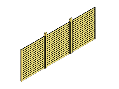 Rückwand 514-550x200cm aus Profilschalung