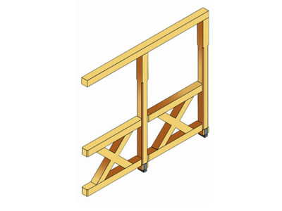 Seitenwand Andreaskreuze aus Douglasie B 255 x H 210cm