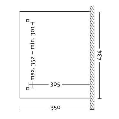 Terrassenüberdachung Ravenna Douglasie-ohne Mittelpfosten B434 x T350cm