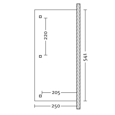 Terrassenüberdachung ANDRIA Leimholz B541 x T250cm mit Mittelpfosten