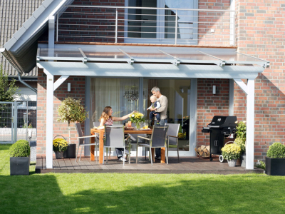Terrassenüberdachung ANCONA Leimholz o. Mittelpfosten B541 x T250cm