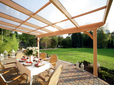 Terrassenüberdachung Ravenna Douglasie-ohne Mittelpfosten B 434 x T 300cm