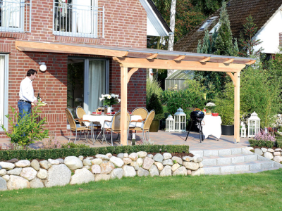 Terrassenüberdachung Ravenna Douglasie-ohne Mittelpfosten B 434 x T 300cm