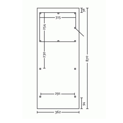 Skanholz Leimholz-Einzel-Carport Wendland 362 x 870cm mit Abstellraum