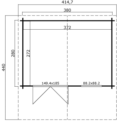 Lasita Maja Gartenhaus »Orlando 40 inkl. Fußboden