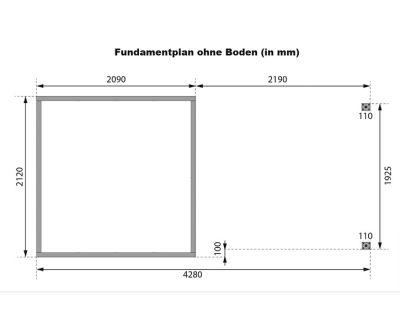 Karibu Hybrid-Gartenhaus Jupiter 2 D + 2,4m Anbaudach - 19mm Elementhaus - Geräteschuppen - Pultdach - wassergrau/grau