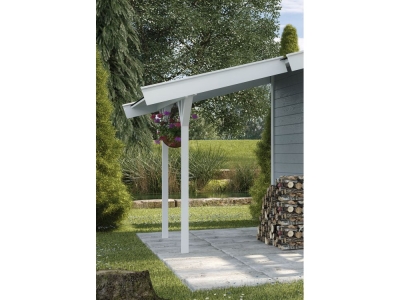 Weka Schleppdach für 19 und 21 mm Blockbohlenhäuser in weiss