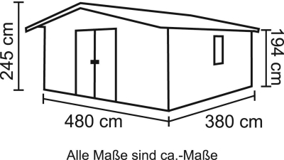 Lasita Maja Gartenhaus Erna 1 mit Fussboden