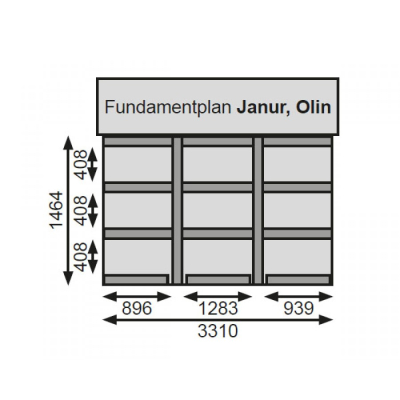 Karibu Terrasse für BBH Olin 150 cm tief
