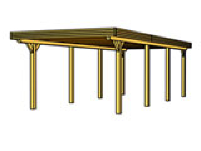 Skanholz 120er Doppel-Carport Spessart 611x846cm