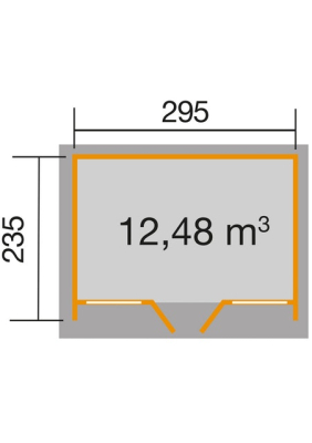 Weka Gartenhaus 263 mit großer Glasfront - 28 mm  Grösse 2