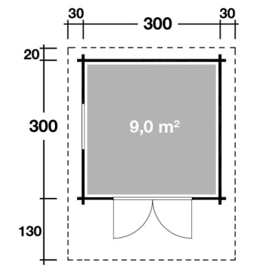 Wolff Finnhaus Blockbohlenhaus Betty 3030 B isolierverglast