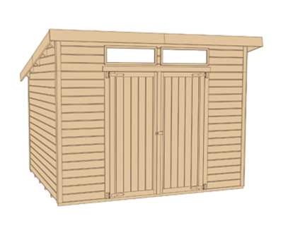 Weka 19 mm Gartenhaus 325 A 198 x 194 cm in Natur oder Lasiert