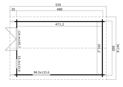 Lasita Maja Gartenhaus ALEXANDRA 44mm