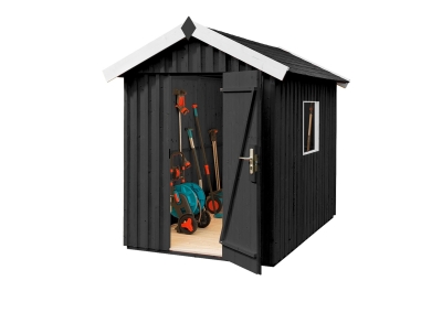 Weka Schwedenhaus - 32 mm (aufgedoppelt) Gartenhaus sägerau ,anthrazit, in 3 Grössen