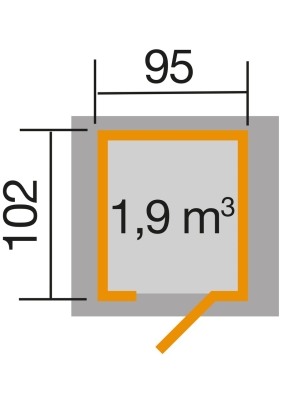 Weka 21 mm Gartenhaus/Gartenschrank 367 in 4 Farbtönen