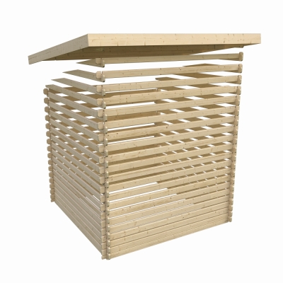 Gartenhaus Torgau 3 mit Anbaudach 330 cm in 40mm