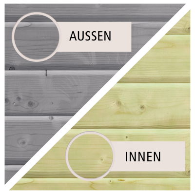 Karibu Pool Modell X2 mit Terrasse in wassergrau