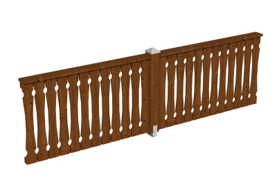 Brüstung Balkonschalung 335 x 96 cm, Fichte, verschiedene Farben
