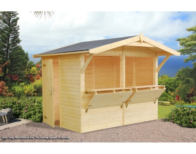 Palmako Marktstand / Verkaufsstand Stella 5 m² 16 mm naturbelassen