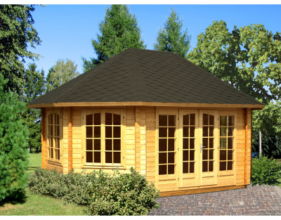 Palmako Pavillon Hanna  20,3 m² in 44mm naturbelassen