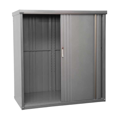 Gartengeräteschrank Minik 1508 rauchgrau o. Regale in Metall - Kopie