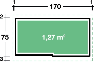Wolff Finnhaus Gartenschrank Meino 1708 in rauchgrau ohne Regale