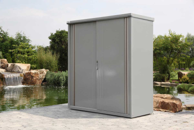 Wolff Finnhaus Gartenschrank Meino 1708 in rauchgrau ohne Regale