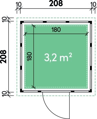 Metall-Gerätehaus Eska 2121 Lichtgrau - Kopie