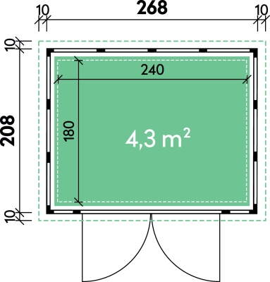 Metall-Gerätehaus Elin 2721 Weiss - Kopie