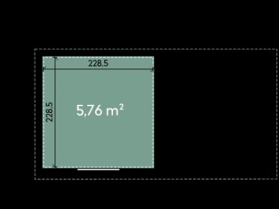 Finnhaus Wolff Metall-Gartenhaus Thorin 4824 + 2,4m Anbaudach - Elementhaus - Geräteschuppen - Flachdach - anthrazit