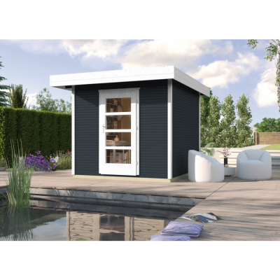 Weka Gartenhaus Designhaus wekaLine 172 mit Vordach (50 cm) Gr.2