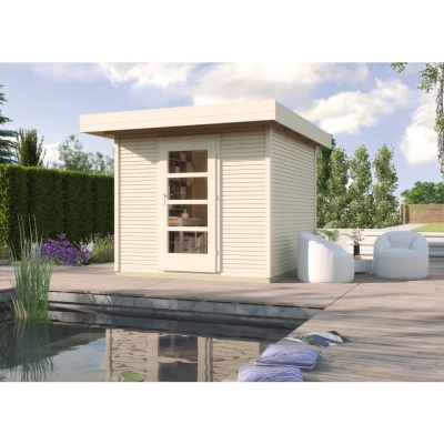 Weka Gartenhaus Designhaus wekaLine 172 mit Vordach (50 cm) Gr.3