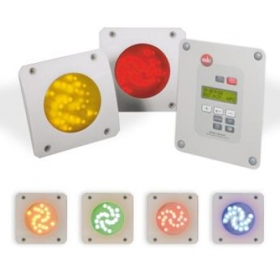 Weka Farblichtanwendung mit 2 LED-Feldern, inklusive Steuerungsmodul und Bedienteil