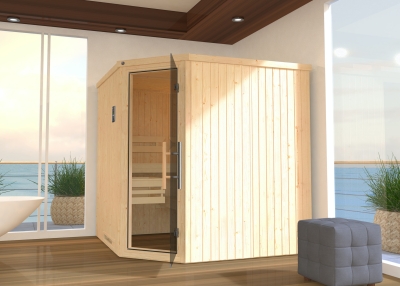 Weka Elementsauna Varberg 3 - 68 mm Sparset 1 inkl. 7,5 kW Ofen mit Steuergerät  Sparset 1